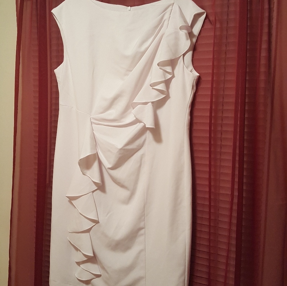 Beautiful brand new white "Ashley Stewart" dress!