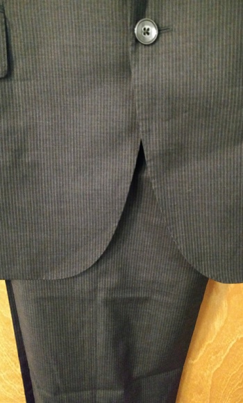 Men's pinstripe suit 40L - Picture 2 of 8