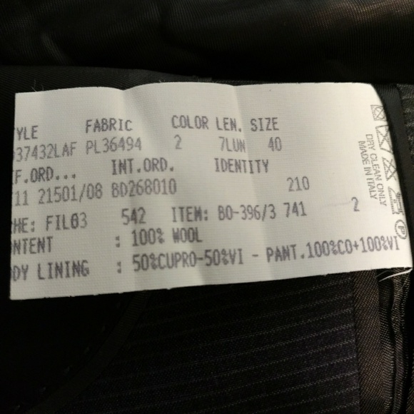 Men's pinstripe suit 40L - Picture 7 of 8