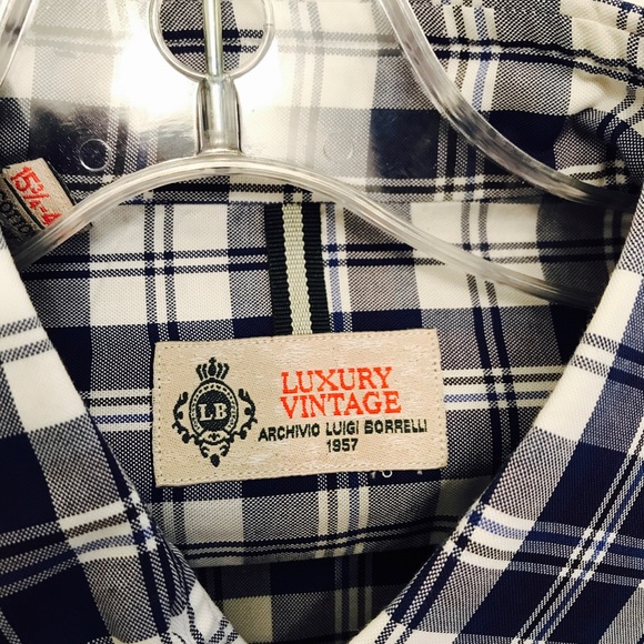 Luxury Vintage Men's Shirt by Luigi Borrelli - Picture 3 of 7