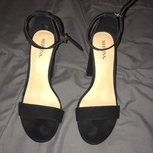 Black heels with straps