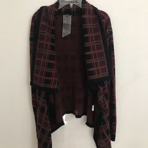 Moon Collection plaid cardigan