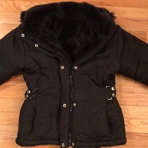 Girls Black Winter Coat, size 8-10