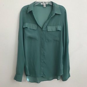 Forever 21 see through button down shirt