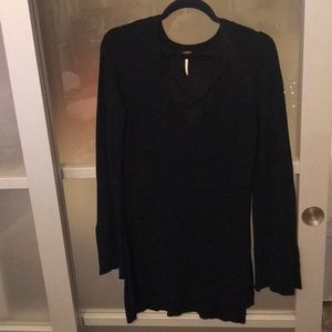 Free People cross cross sweater