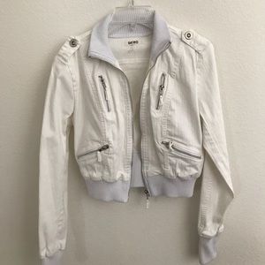 Intro white biker jacket