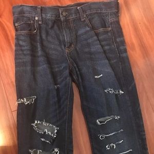 Mens Distressed Jeans 31W 30L relaxed fit