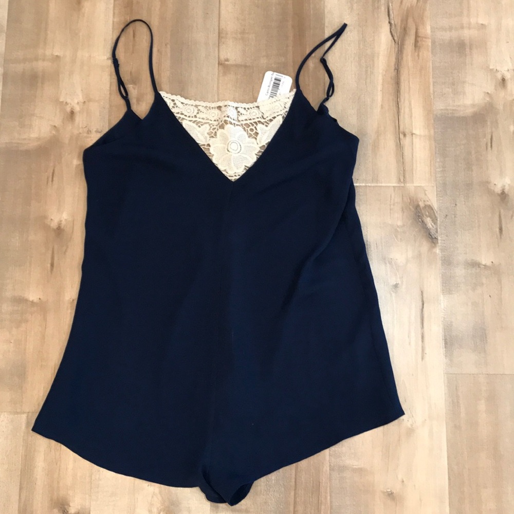 Navy Romper