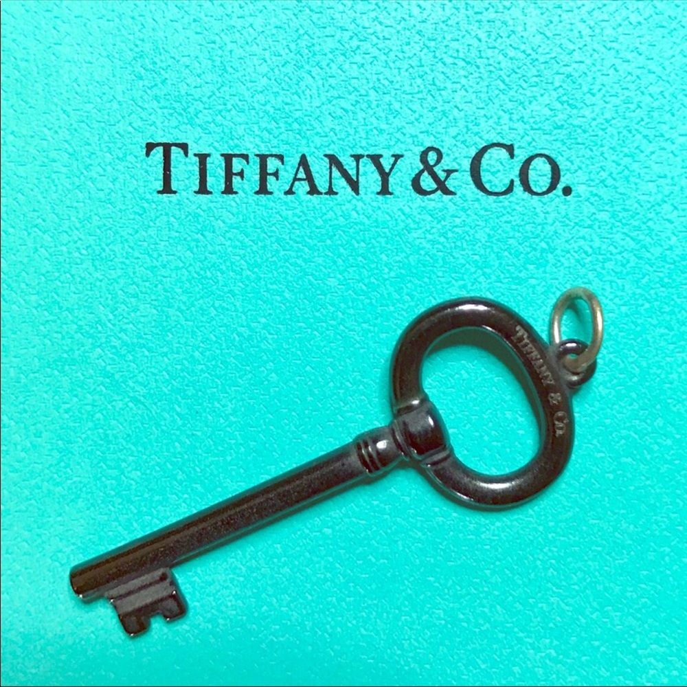 Tiffany & Co. Black Titanium Oval Key Pendant