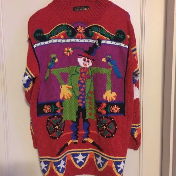 lisa nichols Other - Lisa Nichols red circus sweater size Xl