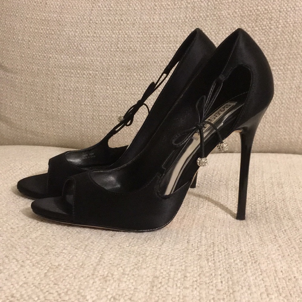 Badgley Mishcka Stilettos in black satin