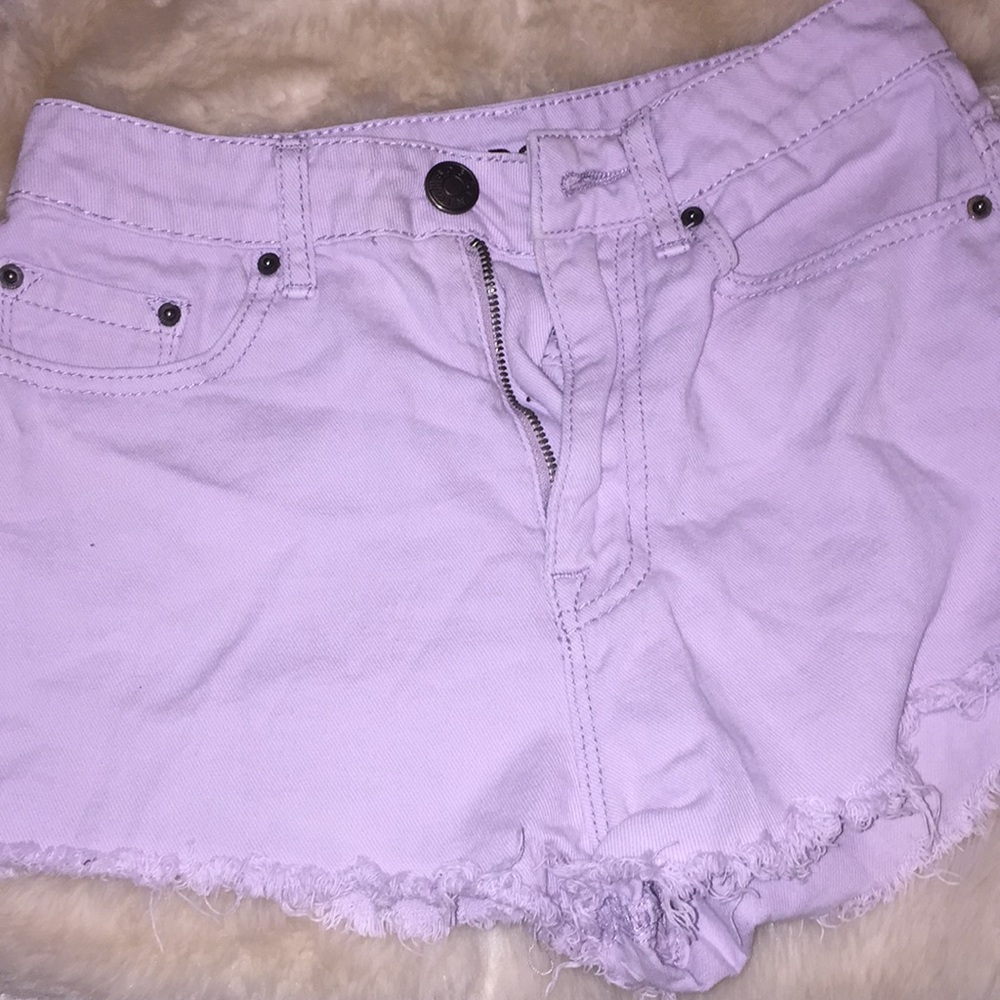 Light purple BDG jean shorts