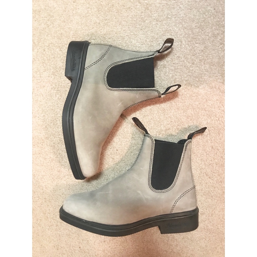 BLUNDSTONE STEEL GRAY LEATHER BOOTS