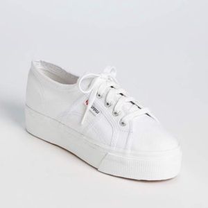 'Acot Linea' 
SUPERGA WHITE PLATFORM SNEAKERS