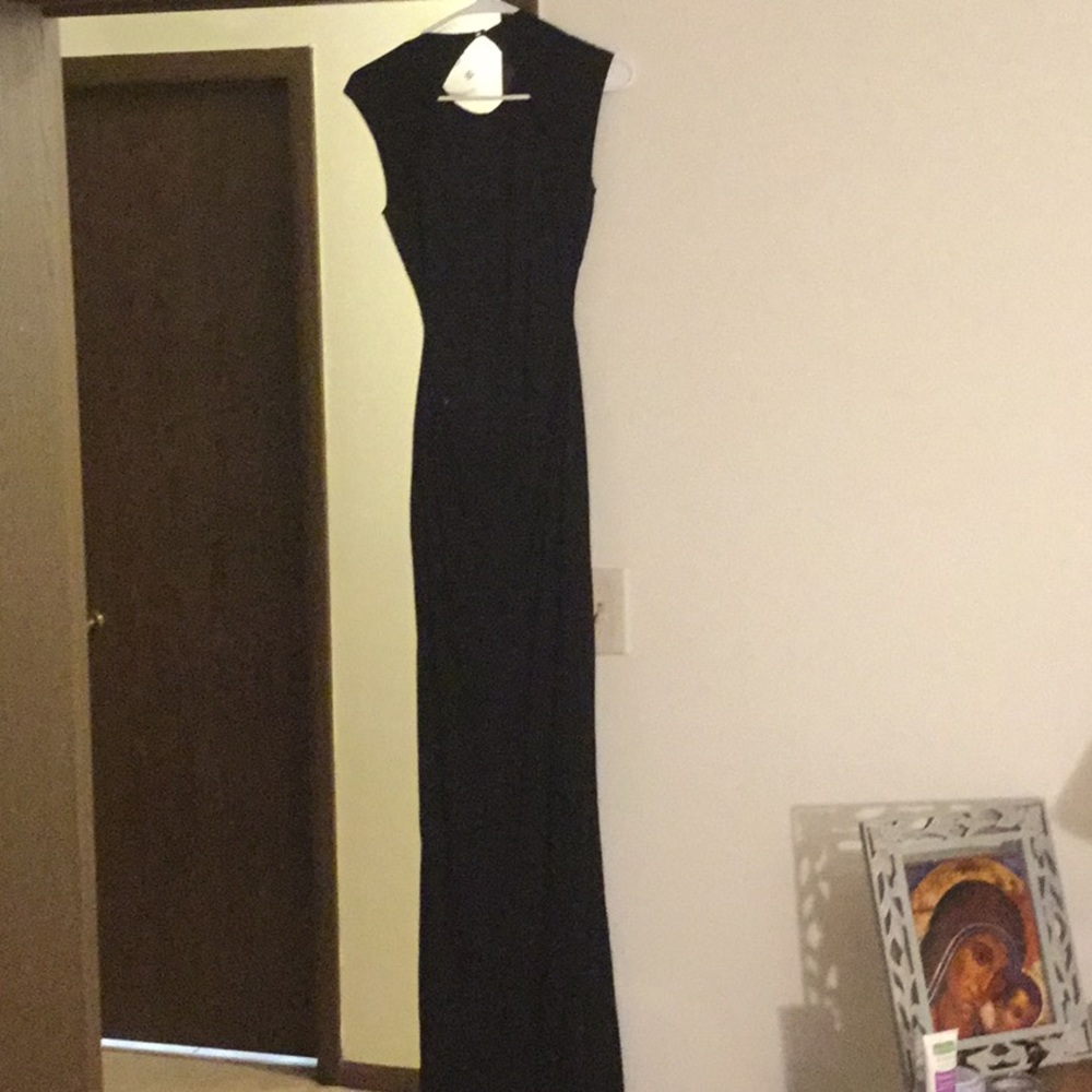 Rachel Zoe cut out back Selma gown Black