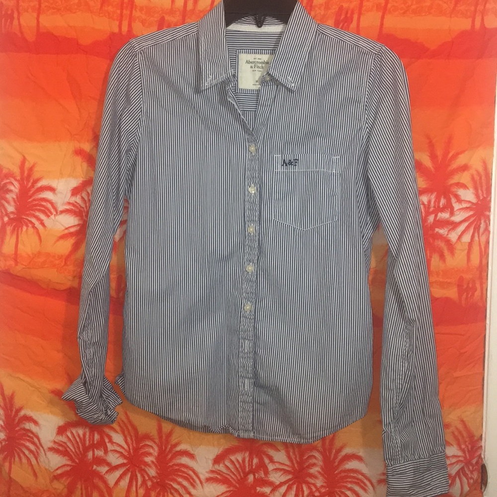 Stripped button down blouse