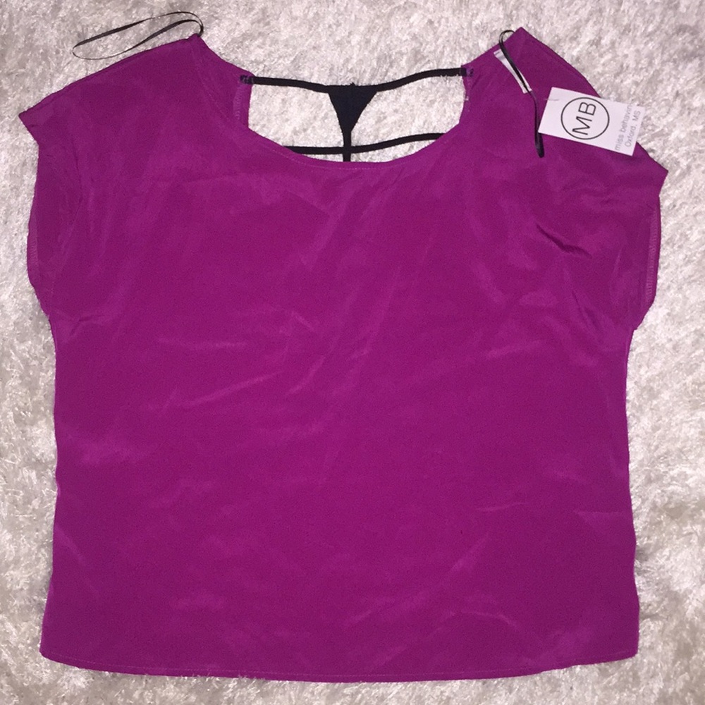 Open back Purple top