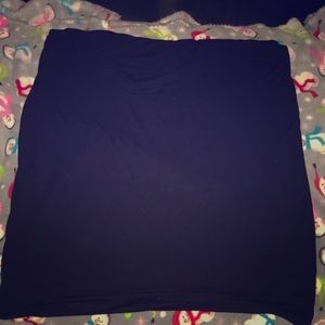 Plus size mini black skirt