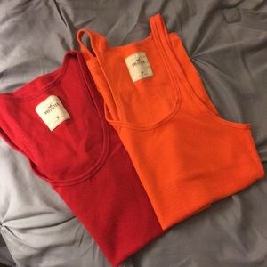 Hollister racer back tank tops size medium bundle