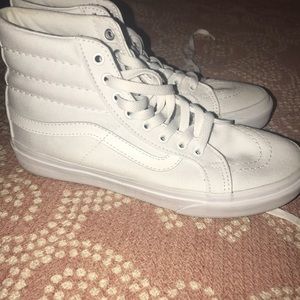 WHITE VANS high top— great condition