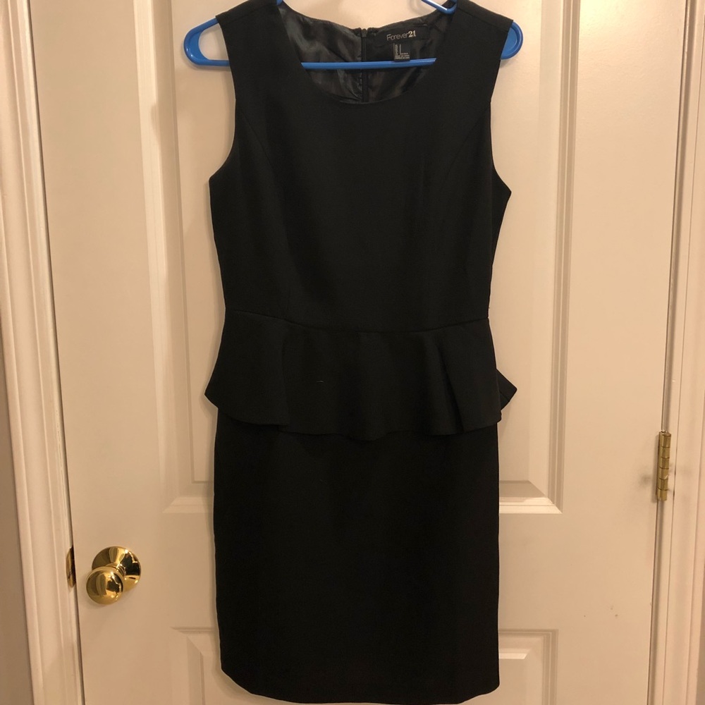 Forever21 Peplum Dress in Black