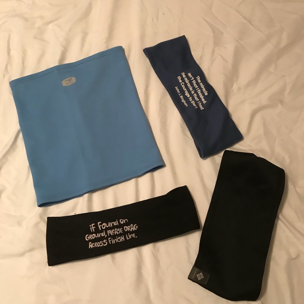 Runners pack - head bands and neck warmer
