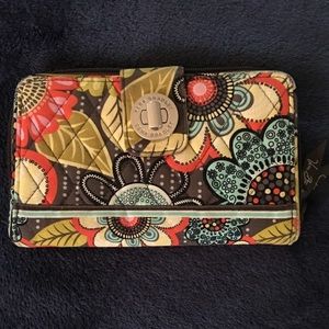 Flower Shower Turn-Lock Wallet