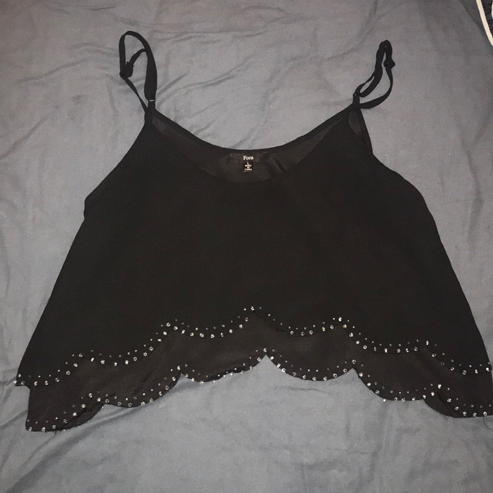 Black crop top