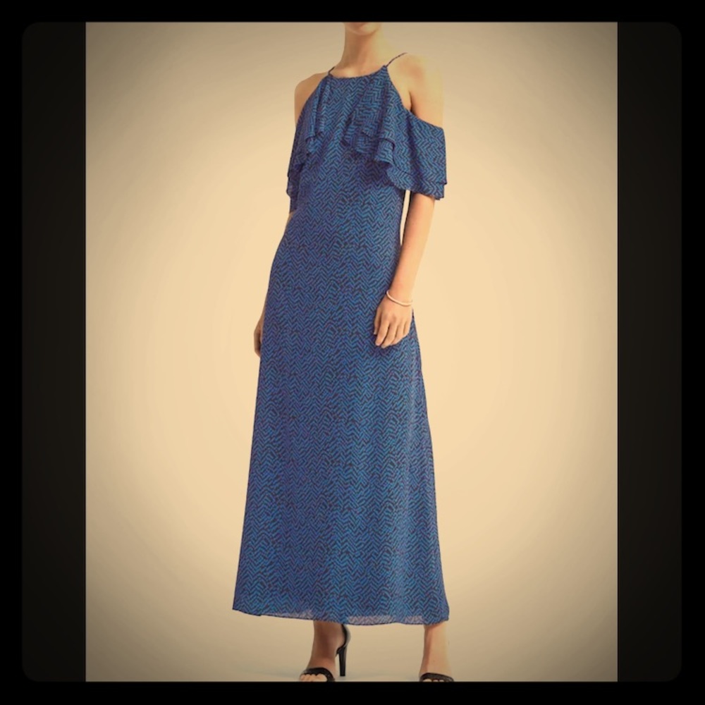 NWT Banana Republic Cold Shoulder Maxi Size 14P - Picture 1 of 8