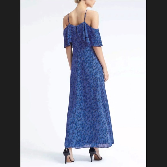 NWT Banana Republic Cold Shoulder Maxi Size 14P - Picture 2 of 8