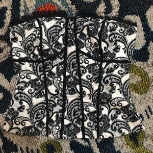 Detailed White and Black Bustier