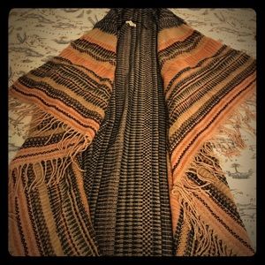 Mudd brand long Fringe drapey vest