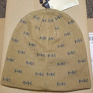 MICHAEL KORS Golden Warm Mens Beanie Hat org. $42