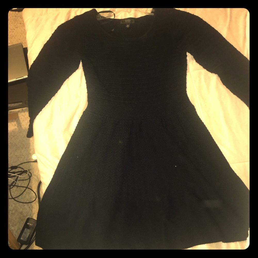 Gothic Black Long Sleeve Dress
