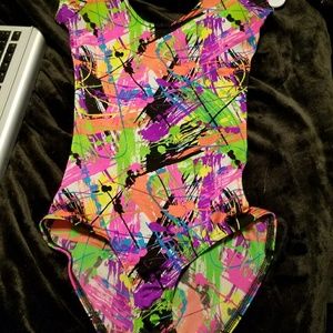 Black Milk scribble cap sleeve bodysuit