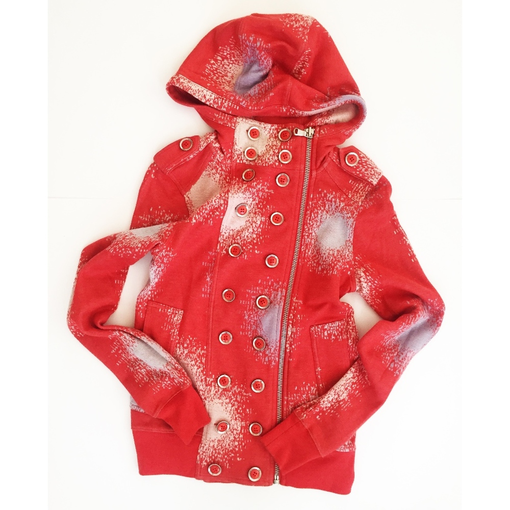 Marc by Marc Jacobs Spray Paint Moto Hoodie Jacket