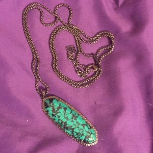 NWOT Kendra Scott Teal Magnesite in gunmetal