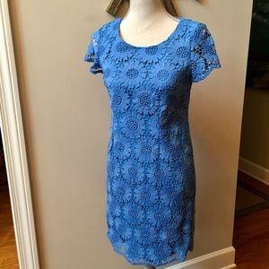 TALBOTS Blue Lace Dress