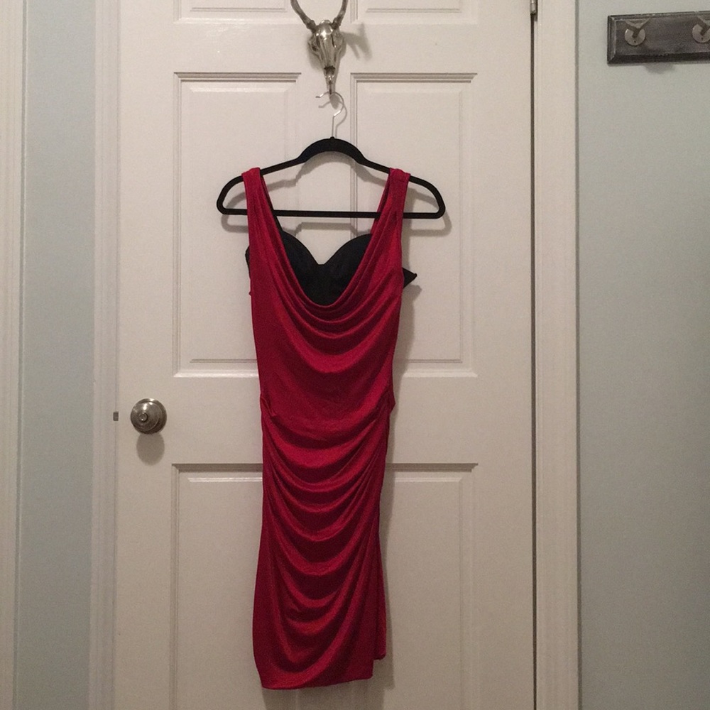 Red BCBG cocktail dress