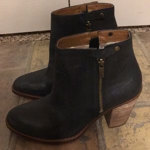 Lucky brand black leather booties size 8