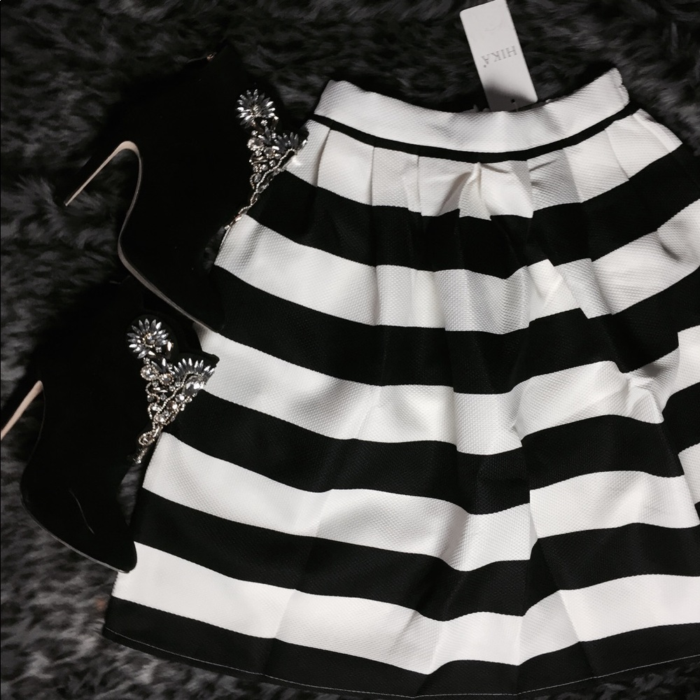 Striped Midi Skirt