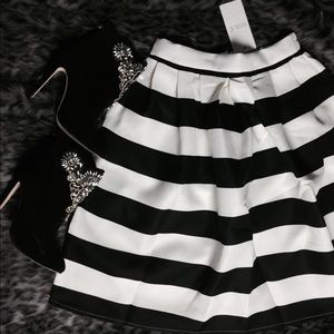 Striped Midi Skirt