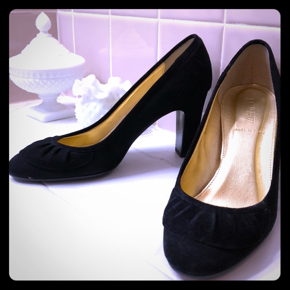 [SOLD] J. Crew black suede heels