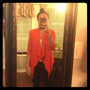 Red chiffon blazer