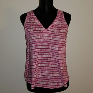 Old Navy pink and white tank