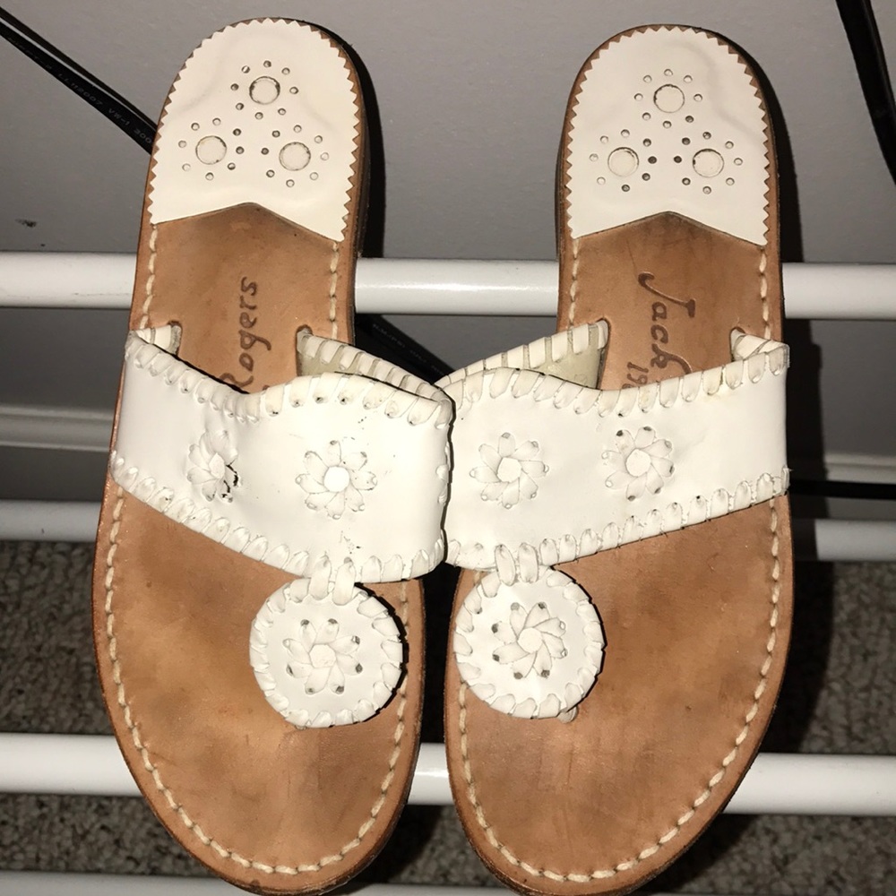 White Jack Rogers Sandals