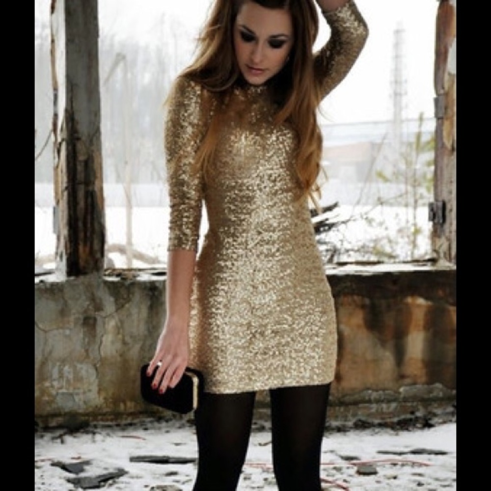 ASOS Gold Sequin Dress