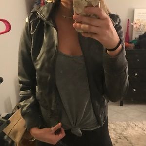 Faux Leather Jacket