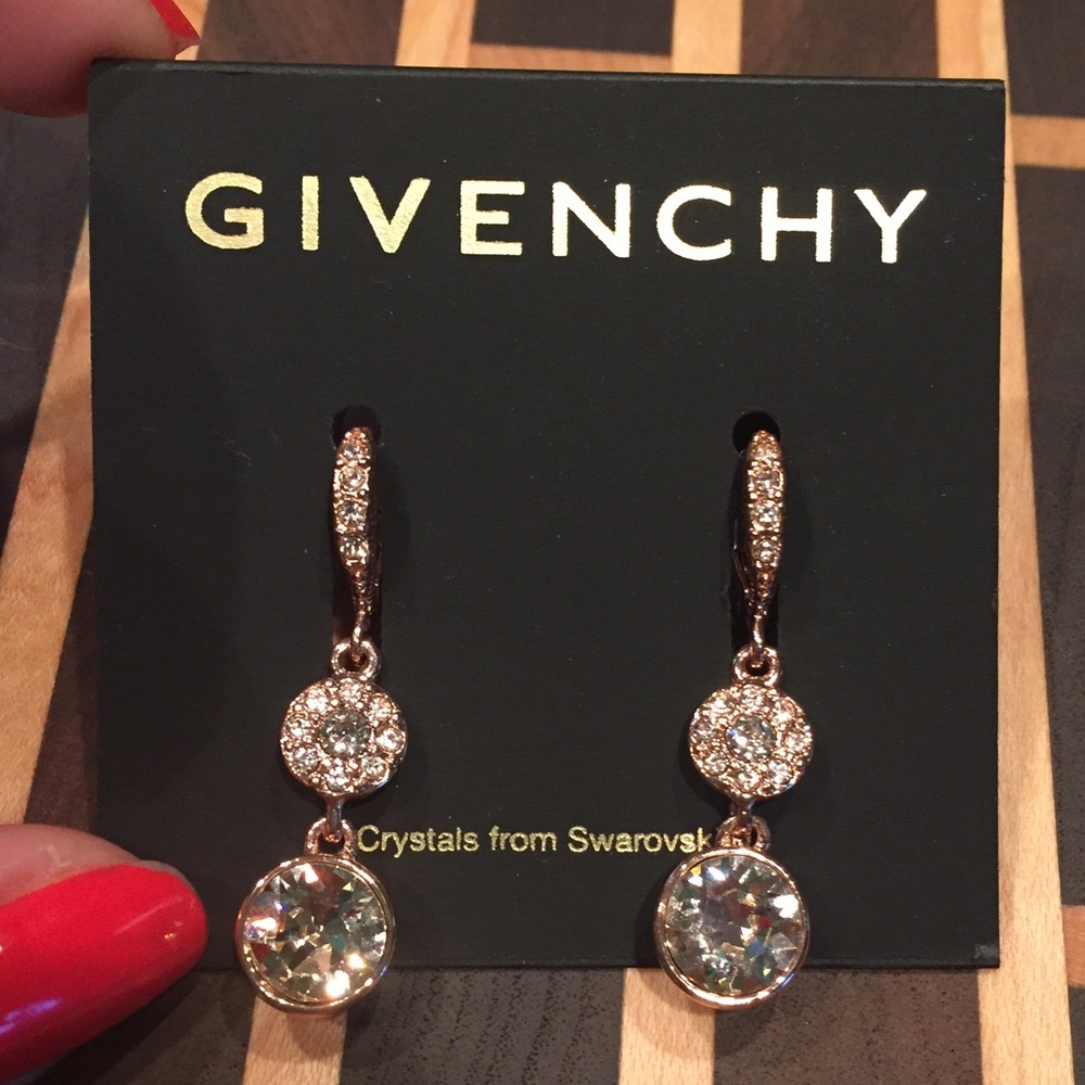 ✨GIVENCHY ROSE GOLD✨ Drop Diamond dangle earrings