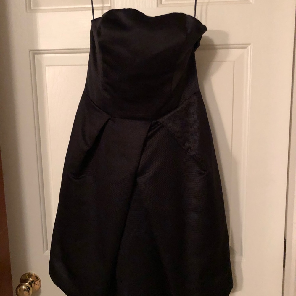 Express Strapless Bubble Hem Dress